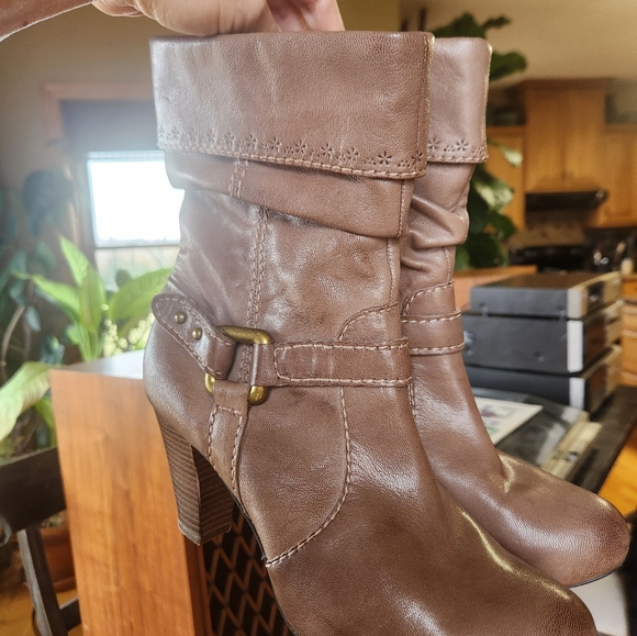 FOSSIL Genuine Leather Ankle Booties Sz 10 - Picture 12 of 14